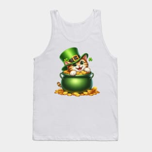 St Patricks Day Savannah Cat Tank Top